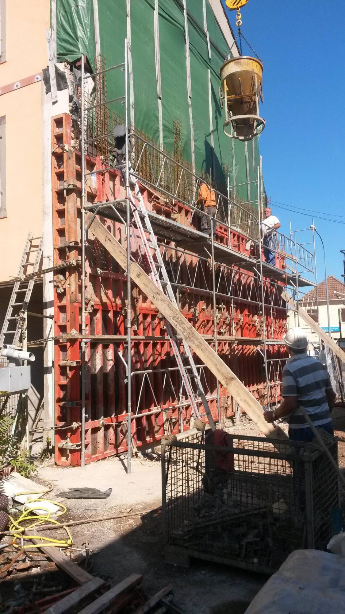 Création d&#8217;un contre-mur à Mulhouse Rixheim