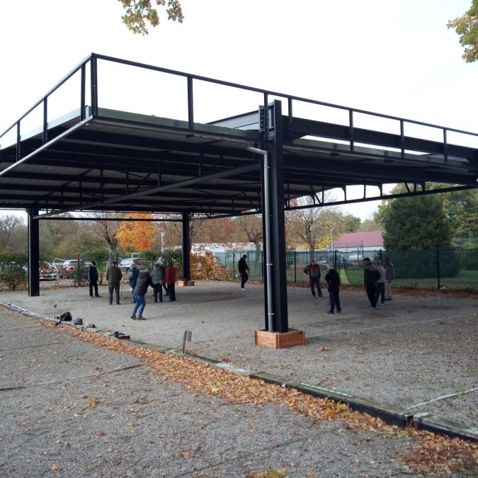 Création d&#8217;un auvent sur terrain de pétanque à Richwiller Illzach 0