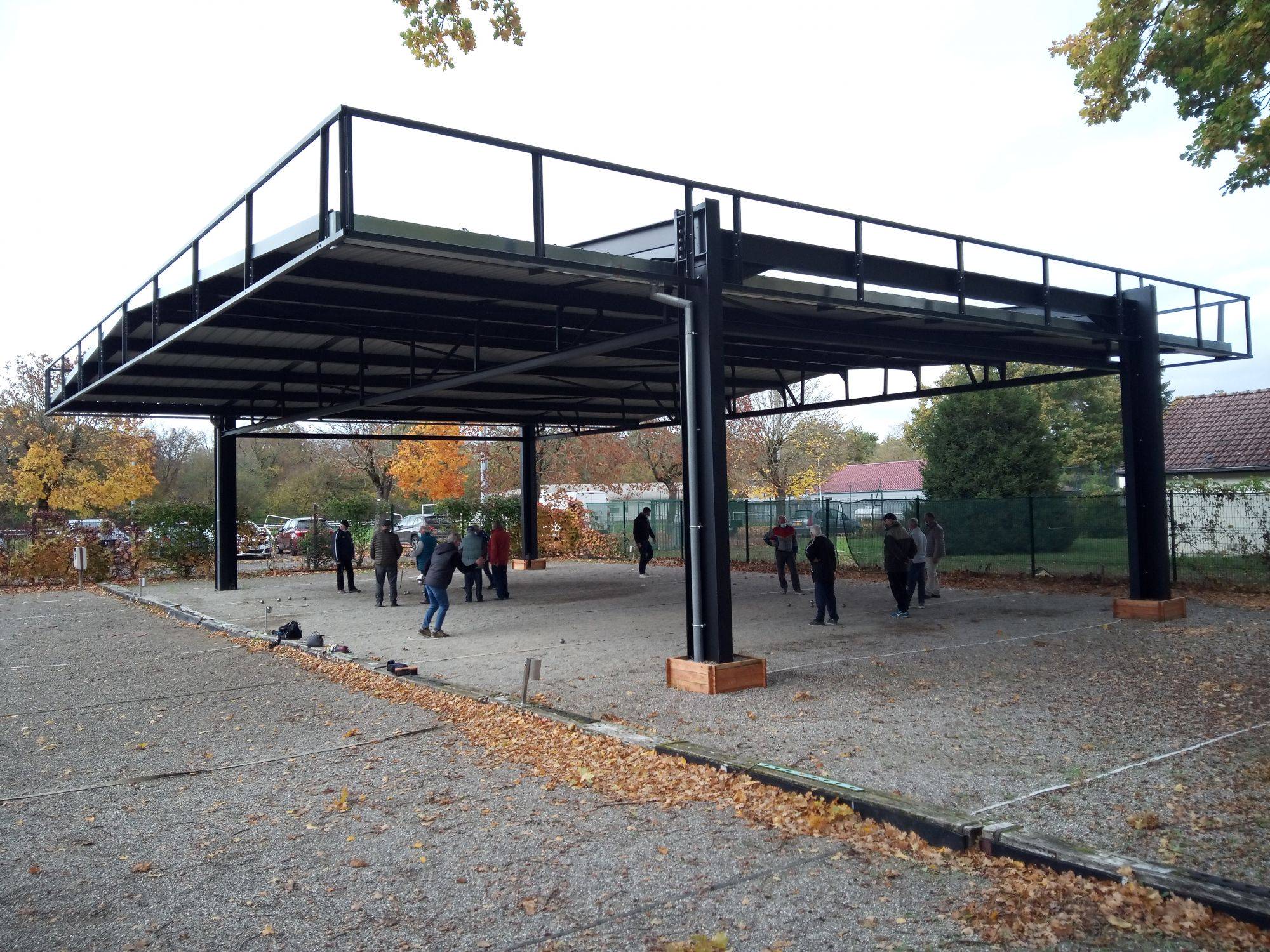 Création d&#8217;un auvent sur terrain de pétanque à Richwiller Illzach